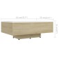 vidaXL Couchtisch Weiß Sonoma-Eiche 85x55x31 cm Holzwerkstoff vidaXL Couchtisch Weiß Sonoma-Eiche 85x55x31 cm Holzwerkstoff