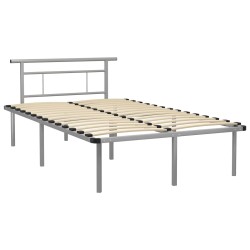 vidaXL Bettgestell Grau Metall 120x200 cm