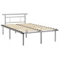 vidaXL Bettgestell Grau Metall 120x200 cm vidaXL Bettgestell Grau Metall 120x200 cm