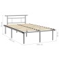 vidaXL Bettgestell Grau Metall 120x200 cm vidaXL Bettgestell Grau Metall 120x200 cm