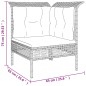 vidaXL 7-tlg. Garten-Lounge-Set mit Kissen Grau Poly Rattan vidaXL 7-tlg. Garten-Lounge-Set mit Kissen Grau Poly Rattan