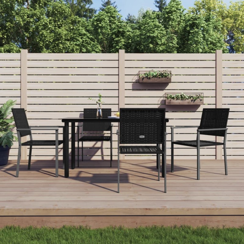 vidaXL 5-tlg. Garten-Essgruppe Poly Rattan und Stahl vidaXL 5-tlg. Garten-Essgruppe Poly Rattan und Stahl