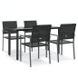 vidaXL 5-tlg. Garten-Essgruppe Poly Rattan und Stahl vidaXL 5-tlg. Garten-Essgruppe Poly Rattan und Stahl