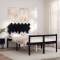 vidaXL Massivholzbett mit Kopfteil Schwarz 120x200 cm vidaXL Massivholzbett mit Kopfteil Schwarz 120x200 cm
