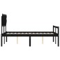 vidaXL Massivholzbett mit Kopfteil Schwarz 120x200 cm vidaXL Massivholzbett mit Kopfteil Schwarz 120x200 cm