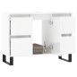 vidaXL Badschrank Hochglanz-Weiß 80x33x60 cm Holzwerkstoff vidaXL Badschrank Hochglanz-Weiß 80x33x60 cm Holzwerkstoff