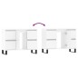 vidaXL Badschrank Hochglanz-Weiß 80x33x60 cm Holzwerkstoff vidaXL Badschrank Hochglanz-Weiß 80x33x60 cm Holzwerkstoff