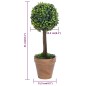 vidaXL Künstliche Buchsbäume 2 Stk. mit Topf Kugelform Grün 41 cm vidaXL Künstliche Buchsbäume 2 Stk. mit Topf Kugelform Grün 41 cm