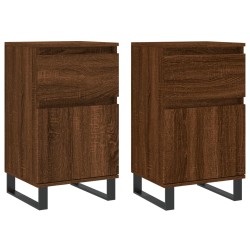 vidaXL Sideboards 2 Stk. Braun Eichen-Optik 40x35x70 cm Holzwerkstoff