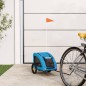 vidaXL Fahrradanhänger für Hunde Blau Oxford-Gewebe und Eisen vidaXL Fahrradanhänger für Hunde Blau Oxford-Gewebe und Eisen