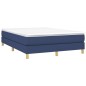 vidaXL Boxspringbett mit Matratze Blau 140x190 cm Stoff vidaXL Boxspringbett mit Matratze Blau 140x190 cm Stoff