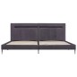 Bettgestell mit LED Grau Stoff 160 x 200 cm Bettgestell mit LED Grau Stoff 160 x 200 cm