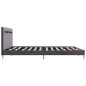 Bettgestell mit LED Grau Stoff 160 x 200 cm Bettgestell mit LED Grau Stoff 160 x 200 cm