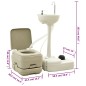 vidaXL Tragbare Campingtoilette mit Waschbecken und Wasserbehälter
