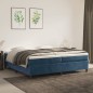 vidaXL Boxspringbett mit Matratze Dunkelblau 200x200 cm Samt vidaXL Boxspringbett mit Matratze Dunkelblau 200x200 cm Samt