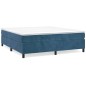 vidaXL Boxspringbett mit Matratze Dunkelblau 200x200 cm Samt vidaXL Boxspringbett mit Matratze Dunkelblau 200x200 cm Samt