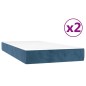 vidaXL Boxspringbett mit Matratze Dunkelblau 200x200 cm Samt vidaXL Boxspringbett mit Matratze Dunkelblau 200x200 cm Samt