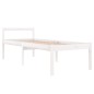vidaXL Seniorenbett Weiß 90x200 cm Massivholz Kiefer vidaXL Seniorenbett Weiß 90x200 cm Massivholz Kiefer