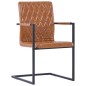 Freischwinger 2 Stk. Cognac Kunstleder Freischwinger 2 Stk. Cognac Kunstleder