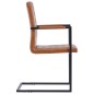 Freischwinger 2 Stk. Cognac Kunstleder Freischwinger 2 Stk. Cognac Kunstleder