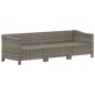 vidaXL 3-tlg. Garten-Lounge-Set mit Kissen Grau Poly Rattan vidaXL 3-tlg. Garten-Lounge-Set mit Kissen Grau Poly Rattan