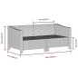 vidaXL 3-tlg. Garten-Lounge-Set mit Kissen Grau Poly Rattan vidaXL 3-tlg. Garten-Lounge-Set mit Kissen Grau Poly Rattan