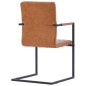 Freischwinger 2 Stk. Cognac Kunstleder Freischwinger 2 Stk. Cognac Kunstleder
