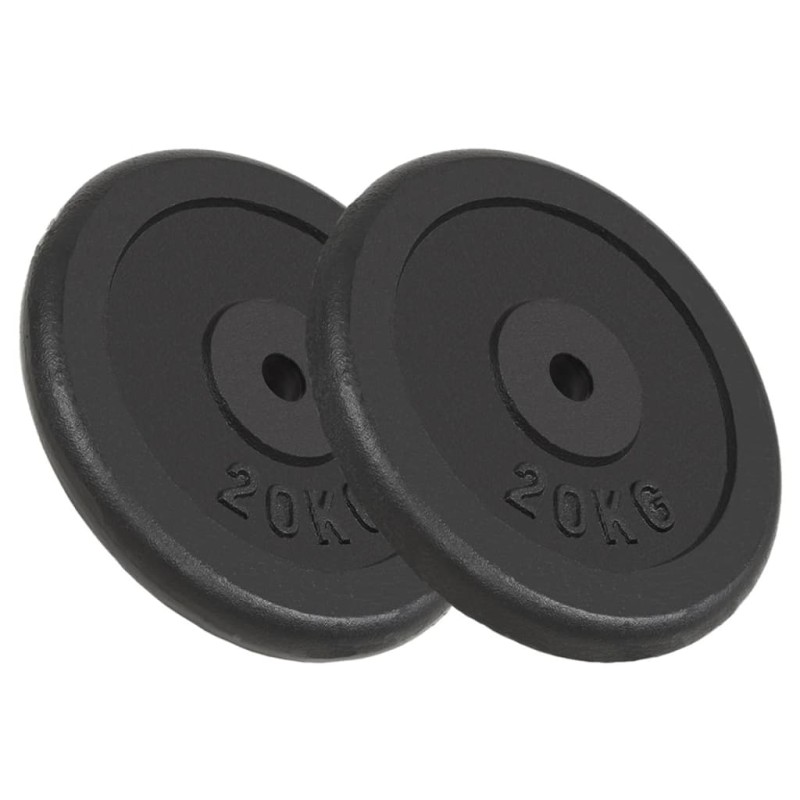 vidaXL Hantelscheiben 2 Stk. 2x20 kg Gusseisen vidaXL Hantelscheiben 2 Stk. 2x20 kg Gusseisen
