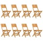 vidaXL Gartenstühle 8 Stk. Klappbar 47x61x90 cm Massivholz Teak vidaXL Gartenstühle 8 Stk. Klappbar 47x61x90 cm Massivholz Teak
