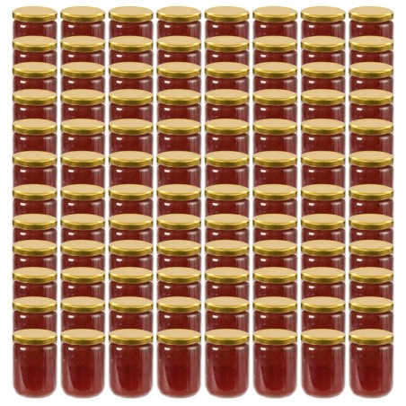 vidaXL Marmeladengläser mit Goldenem Deckel 96 Stk. 230 ml