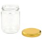 vidaXL Marmeladengläser mit Goldenem Deckel 96 Stk. 230 ml vidaXL Marmeladengläser mit Goldenem Deckel 96 Stk. 230 ml