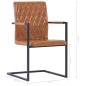 Freischwinger 2 Stk. Cognac Kunstleder Freischwinger 2 Stk. Cognac Kunstleder