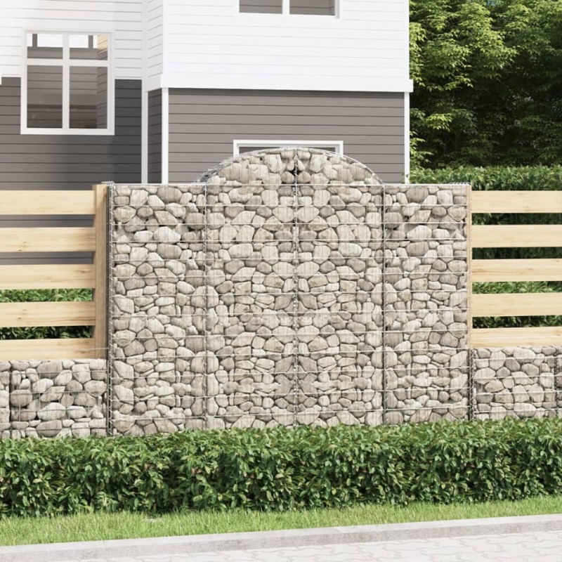 vidaXL Gabionen mit Hochbogen 6 Stk. 200x30x160/180cm Verzinktes Eisen vidaXL Gabionen mit Hochbogen 6 Stk. 200x30x160/180cm Verzinktes Eisen