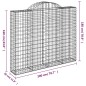 vidaXL Gabionen mit Hochbogen 6 Stk. 200x30x160/180cm Verzinktes Eisen vidaXL Gabionen mit Hochbogen 6 Stk. 200x30x160/180cm Verzinktes Eisen