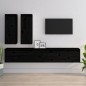 vidaXL TV-Schränke 4 Stk. Schwarz Massivholz Kiefer vidaXL TV-Schränke 4 Stk. Schwarz Massivholz Kiefer
