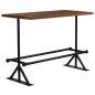 vidaXL Bartisch Altholz Massiv Dunkelbraun 150x70x107 cm vidaXL Bartisch Altholz Massiv Dunkelbraun 150x70x107 cm