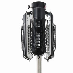 Sunred Sonnenschirm-Heizstrahler 2000 W Halogen Schwarz Silbern PH10