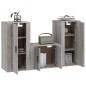 vidaXL 3-tlg. TV-Schrank-Set Grau Sonoma Holzwerkstoff vidaXL 3-tlg. TV-Schrank-Set Grau Sonoma Holzwerkstoff