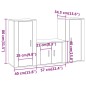 vidaXL 3-tlg. TV-Schrank-Set Grau Sonoma Holzwerkstoff vidaXL 3-tlg. TV-Schrank-Set Grau Sonoma Holzwerkstoff