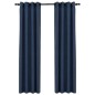 vidaXL Verdunkelungsvorhänge Ösen Leinenoptik 2 Stk. Blau 140x245 cm vidaXL Verdunkelungsvorhänge Ösen Leinenoptik 2 Stk. Blau 140x245 cm