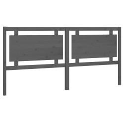 vidaXL Kopfteil Grau 205,5x4x100 cm Massivholz Kiefer