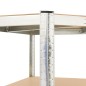 vidaXL Regale mit 5 Böden 2 Stk. Silbern Stahl & Holzwerkstoff vidaXL Regale mit 5 Böden 2 Stk. Silbern Stahl & Holzwerkstoff