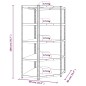 vidaXL Regale mit 5 Böden 2 Stk. Silbern Stahl & Holzwerkstoff vidaXL Regale mit 5 Böden 2 Stk. Silbern Stahl & Holzwerkstoff