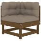 vidaXL 4-tlg. Garten-Lounge-Set mit Kissen Honigbraun Massivholz vidaXL 4-tlg. Garten-Lounge-Set mit Kissen Honigbraun Massivholz