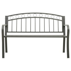 vidaXL Gartenbank Grau 120 cm Stahl