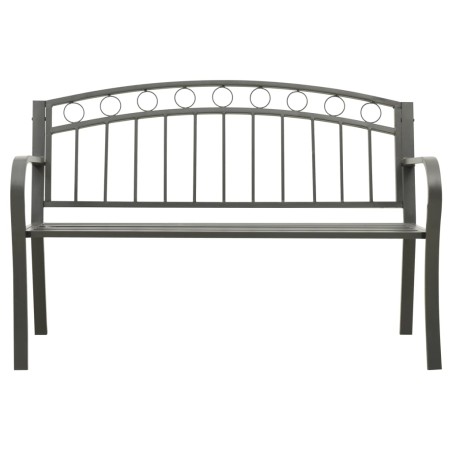 vidaXL Gartenbank Grau 120 cm Stahl