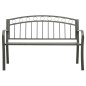 vidaXL Gartenbank Grau 120 cm Stahl vidaXL Gartenbank Grau 120 cm Stahl