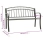 vidaXL Gartenbank Grau 120 cm Stahl vidaXL Gartenbank Grau 120 cm Stahl