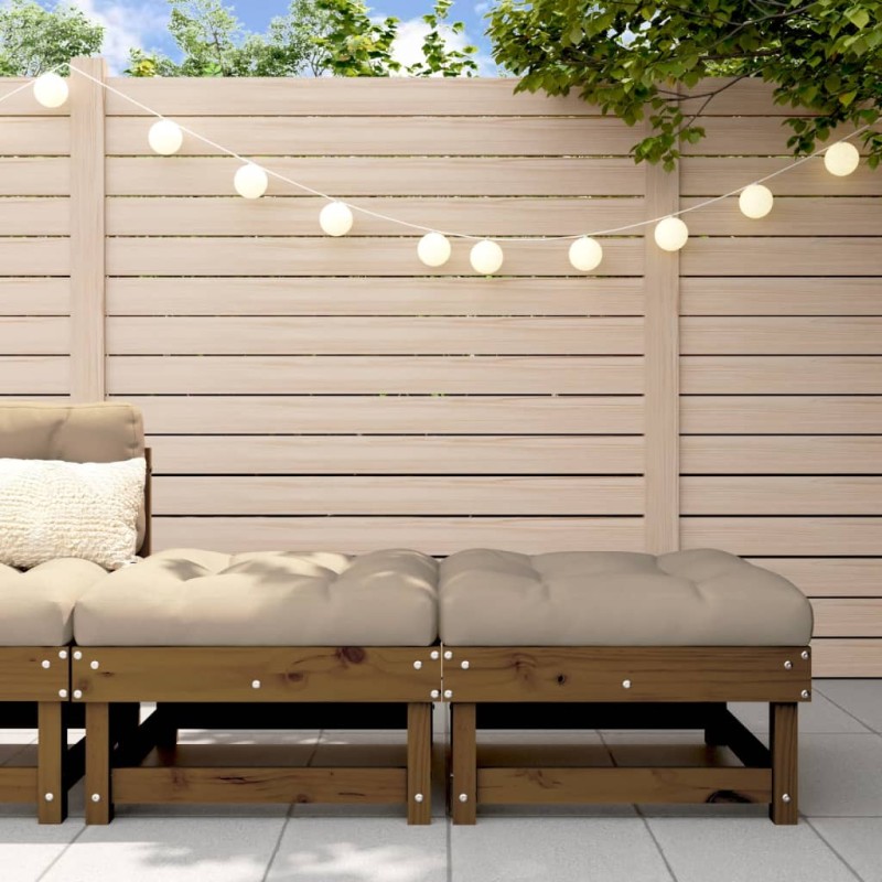 vidaXL Gartenhocker mit Kissen 2 Stk. Honigbraun Massivholz Kiefer vidaXL Gartenhocker mit Kissen 2 Stk. Honigbraun Massivholz Kiefer