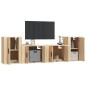 vidaXL 4-tlg. TV-Schrank-Set Sonoma-Eiche Holzwerkstoff vidaXL 4-tlg. TV-Schrank-Set Sonoma-Eiche Holzwerkstoff